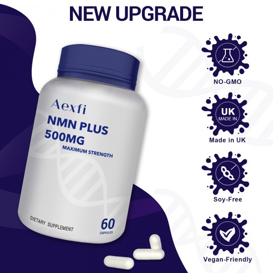 NMN Capsules 500mg (60 Count(Pack of 1)) NMN Capsules 500mg (60 Count(Pack of 1))