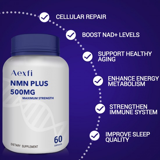 NMN Capsules 500mg (60 Count(Pack of 1)) NMN Capsules 500mg (60 Count(Pack of 1))
