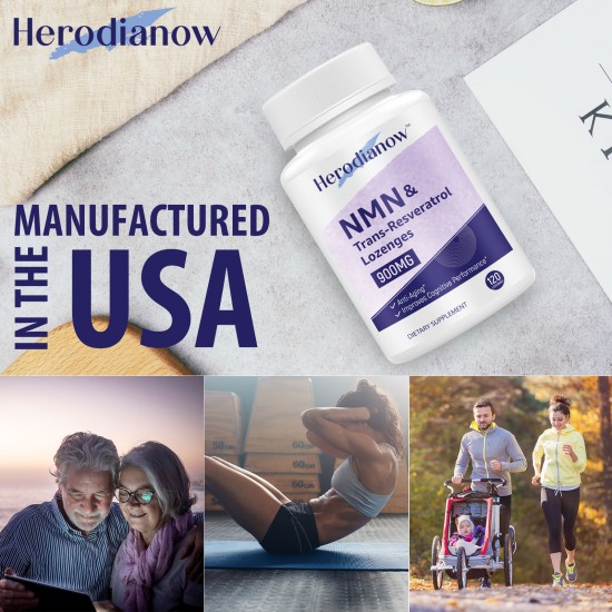 Herodianow NMN Trans-Resveratrol Supplement 900mg per bottles (120 Lozenges(Pack of 1)) Herodianow NMN Trans-Resveratrol Supplement 900mg per bottles (120 Lozenges(Pack of 1))