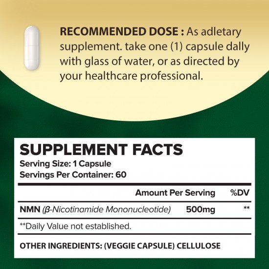 Multiniya NMN 30000MG per Bottles (60 Count(Pack of 1))