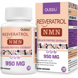 Oussiu NMN+Trans-Resveratrol Supplement 950mg per bottles (120 Lozenges(Pack of 1))