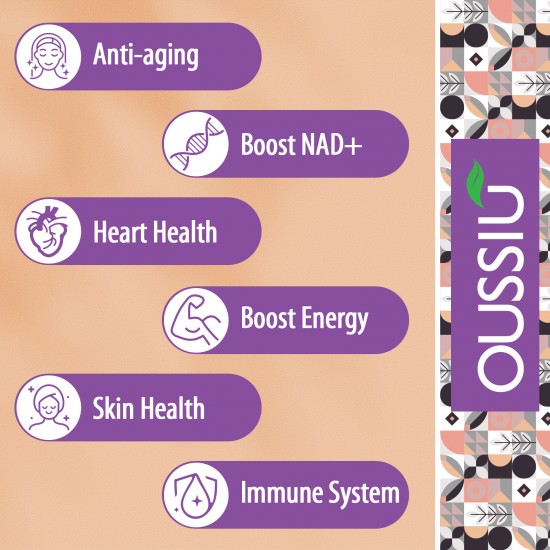 Oussiu NMN+Trans-Resveratrol Supplement 950mg per bottles (120 Lozenges(Pack of 1))