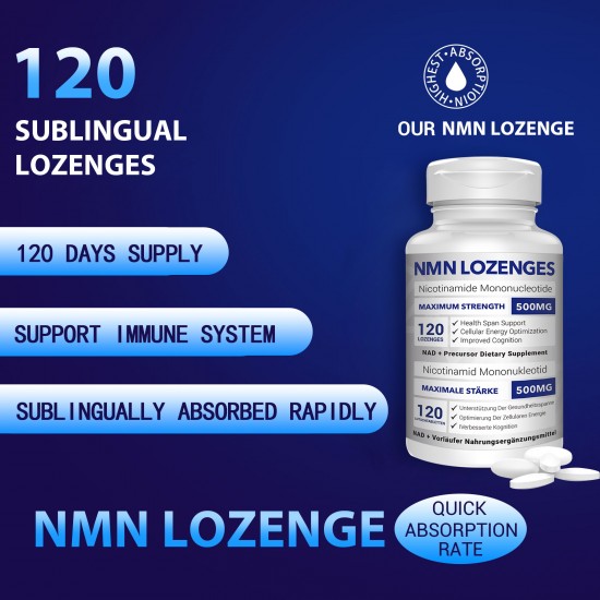 NMN Plus 500MG (120 Lozenges(Pack of 1)) NMN Plus 500MG (120 Lozenges(Pack of 1))